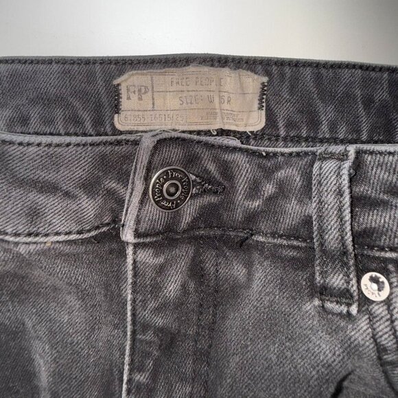 Free People Black Rita Cropped Flare Jeans Size 25 R - Picture 3 of 7